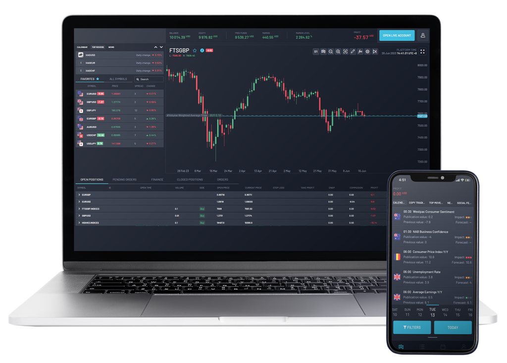 MetaTrader 5 on desktop and mobile devices